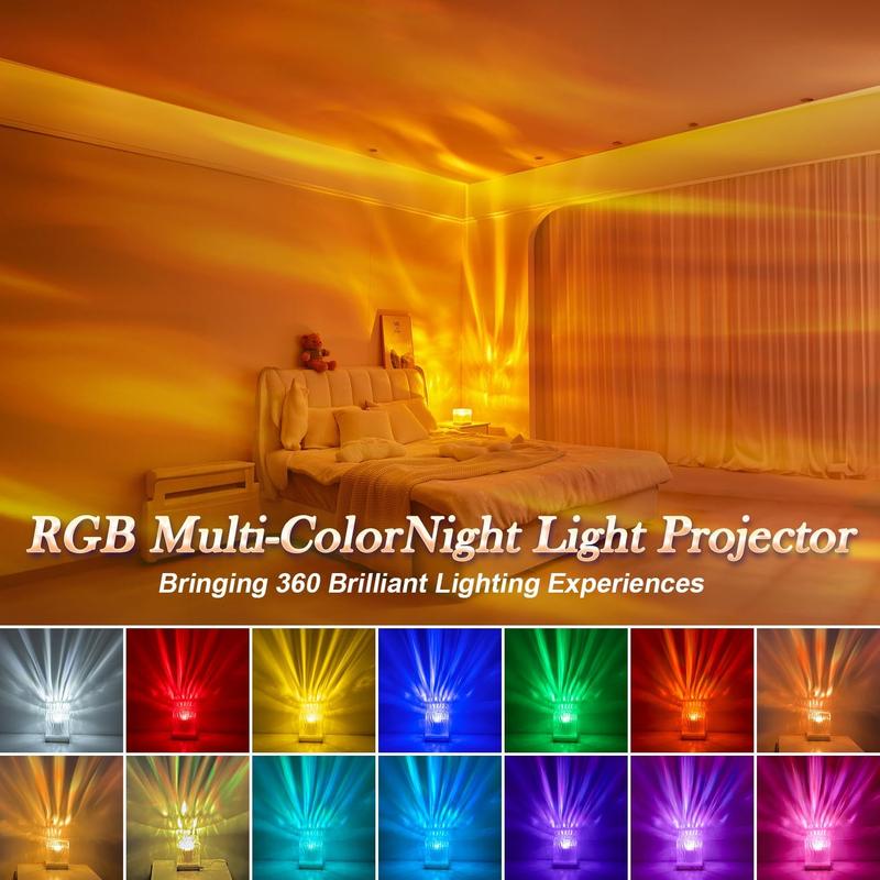 Bedroom ambient lighting, dimmable + remote control + timer space projector