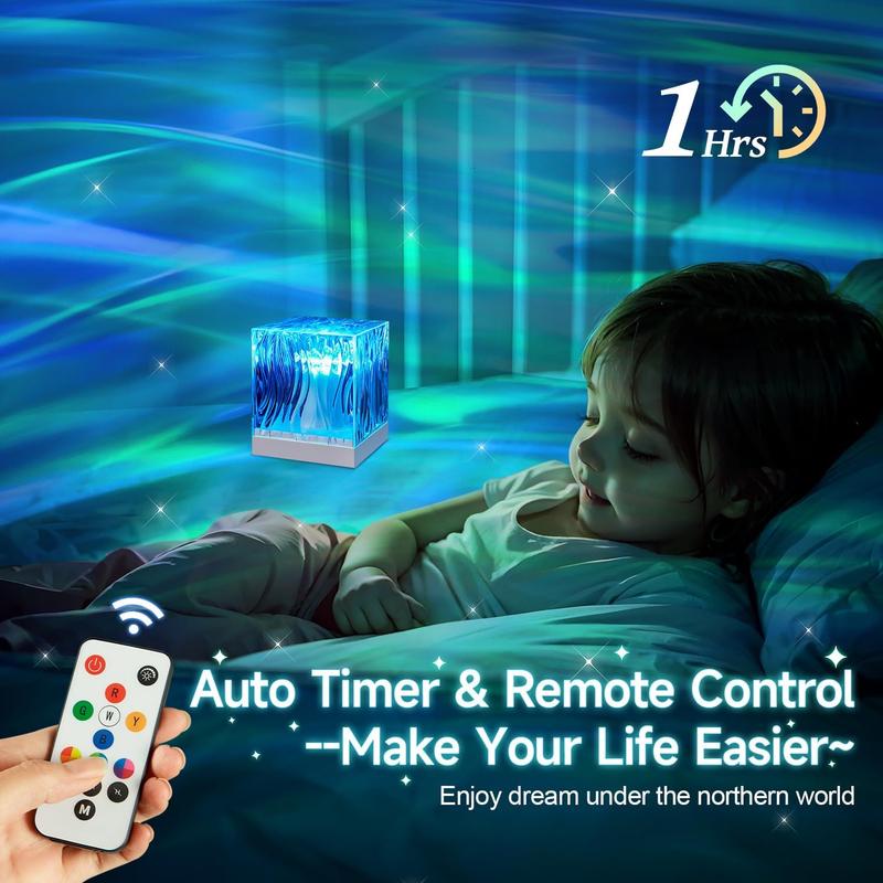 Bedroom ambient lighting, dimmable + remote control + timer space projector