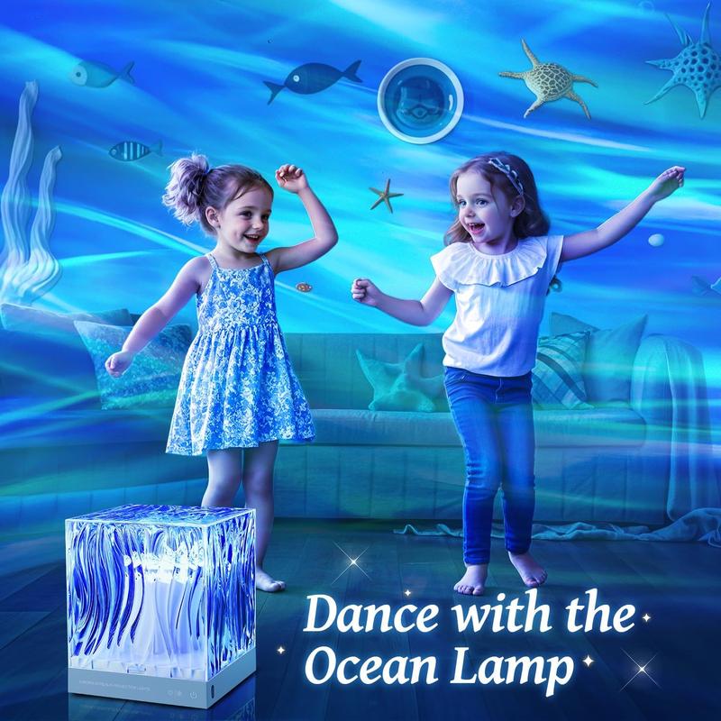 Bedroom ambient lighting, dimmable + remote control + timer space projector