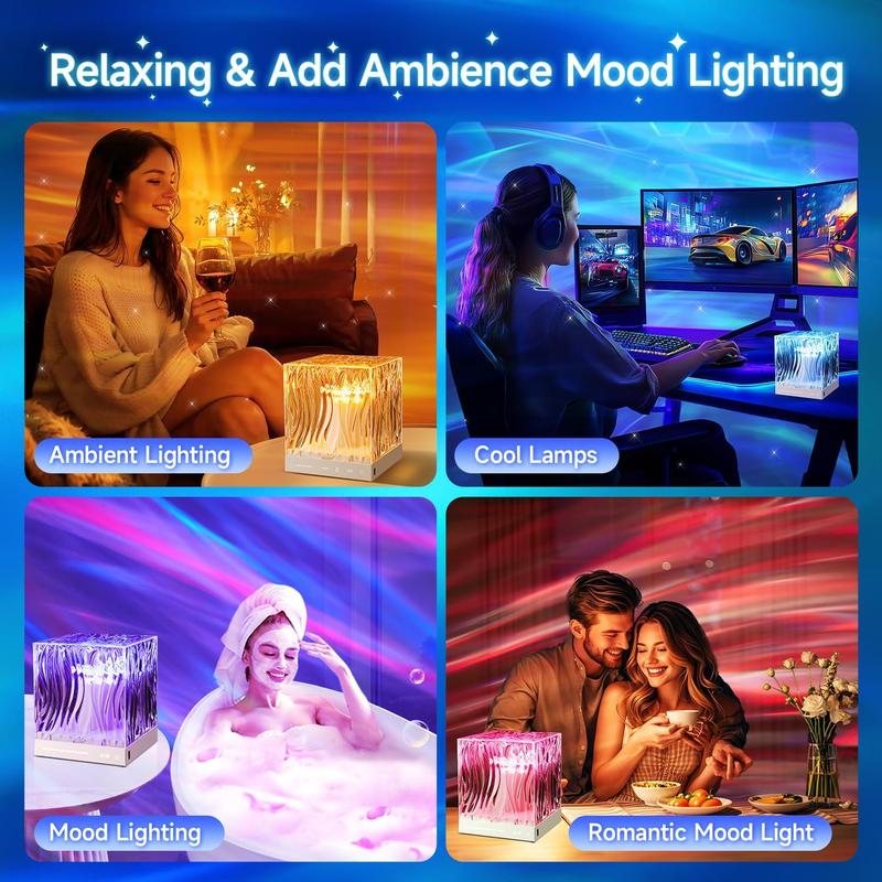 Bedroom ambient lighting, dimmable + remote control + timer space projector