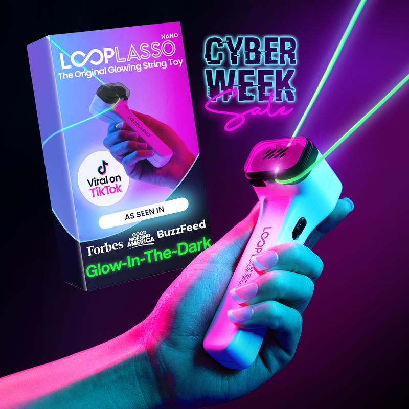 glow-in-the-dark rope launcher toy