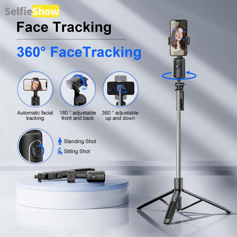 360° Smart AI Face Recognition Mobile Phone Tripod