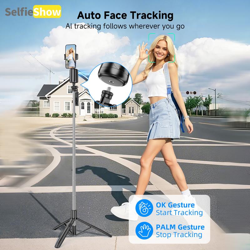 360° Smart AI Face Recognition Mobile Phone Tripod