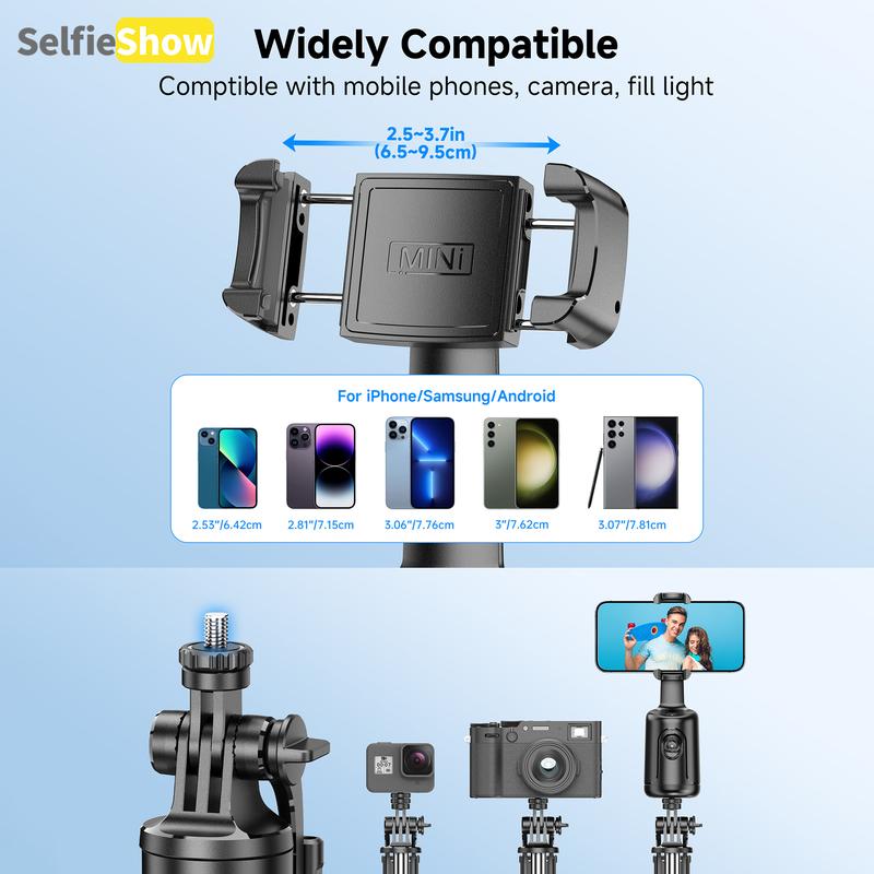 360° Smart AI Face Recognition Mobile Phone Tripod